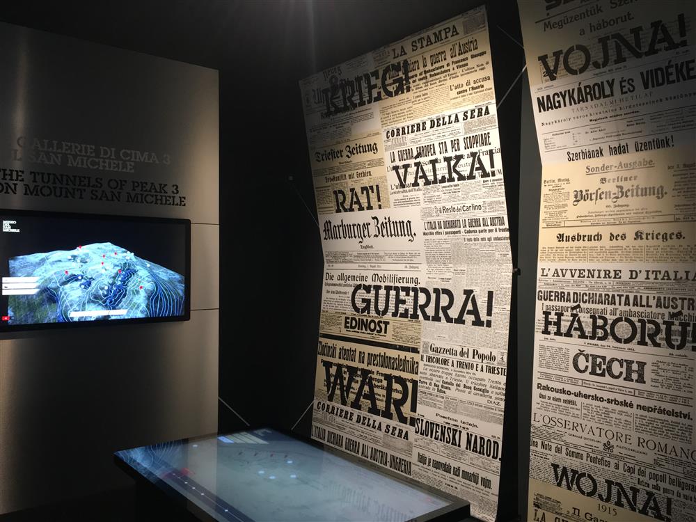 Museo Monte San Michele, tavolo interattivo