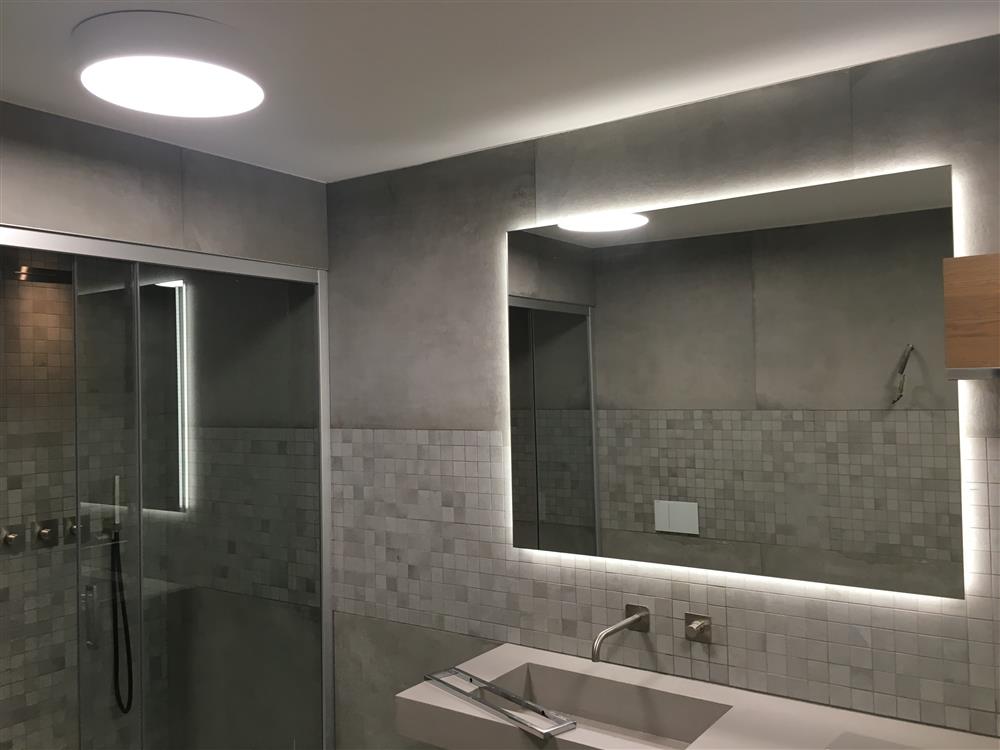 Impianto domotico, illuminazione bagno